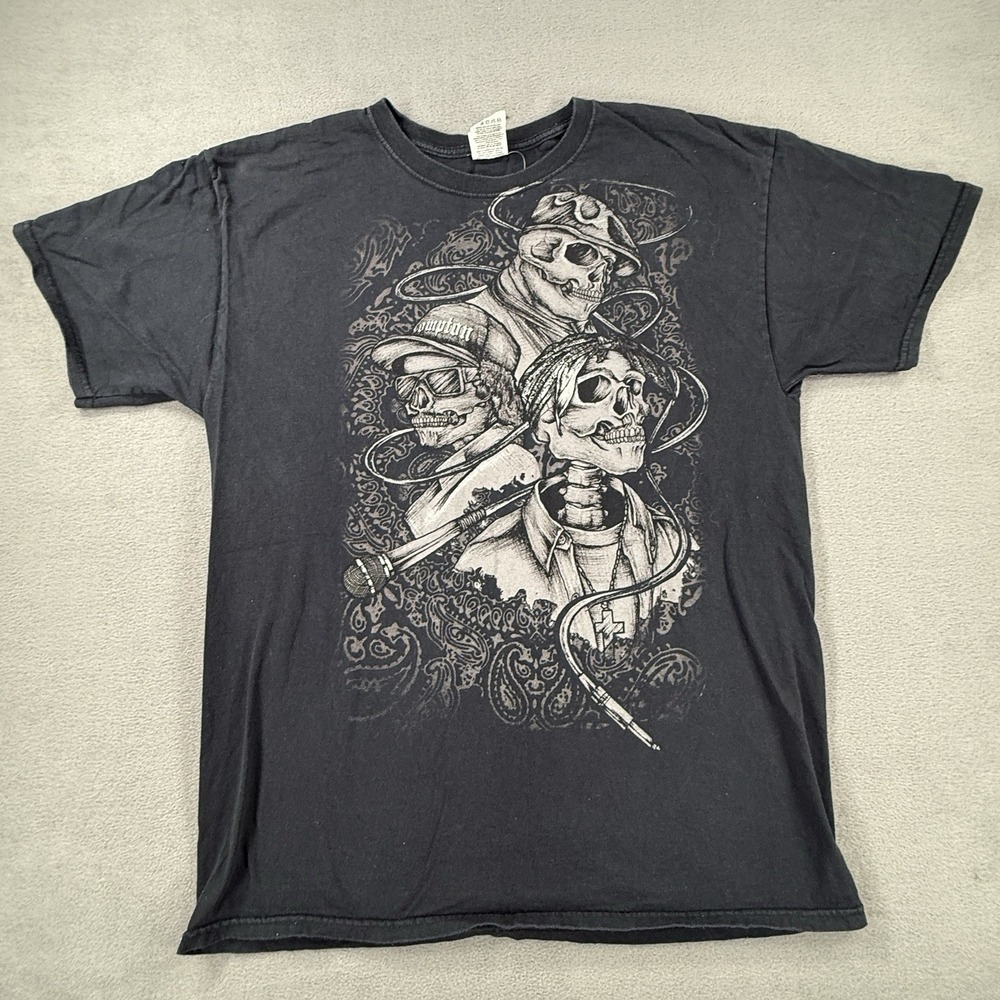 EAZY-E Tupac & Biggie Smalls Tribute Shirt Black Fade T-Shirt Large